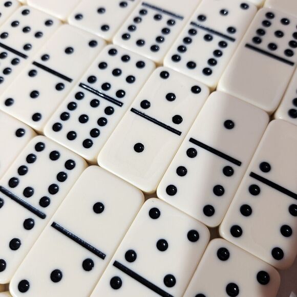 Pressman Double 12 Dominoes 91 Tiles Tournament Edition Vtg 90s Vinyl Case - Picture 6 of 12